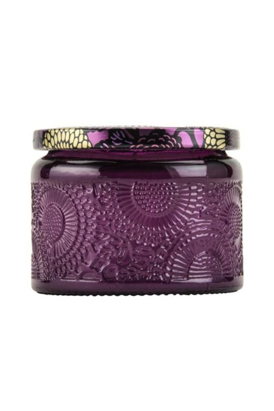 Voluspa Voluspa Small Embossed Jar Candle In Santiago Huckleberry | Home Decor