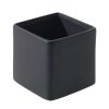 UNITED FLORAL Urban Square 4 Pot In Matte Black | Home Decor