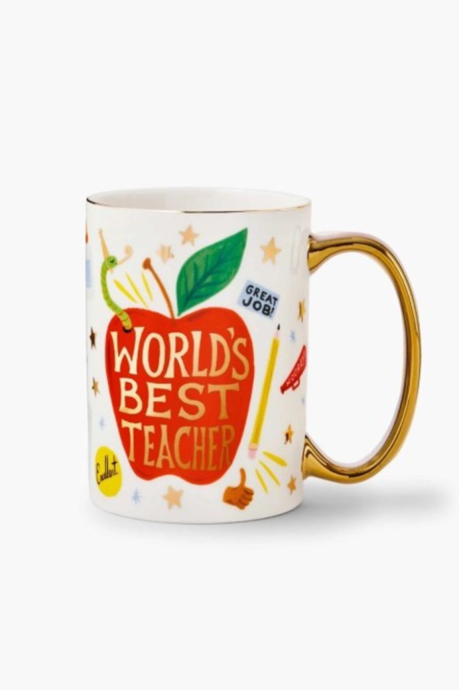 Rifle Paper Co Rifle Paper Co. World'S Best Teacher Porcelain Mug | Home Decor