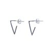 Mimi & Marge Mimi & Marge Tipis Triangle Small Hoop In Silver | Accessories