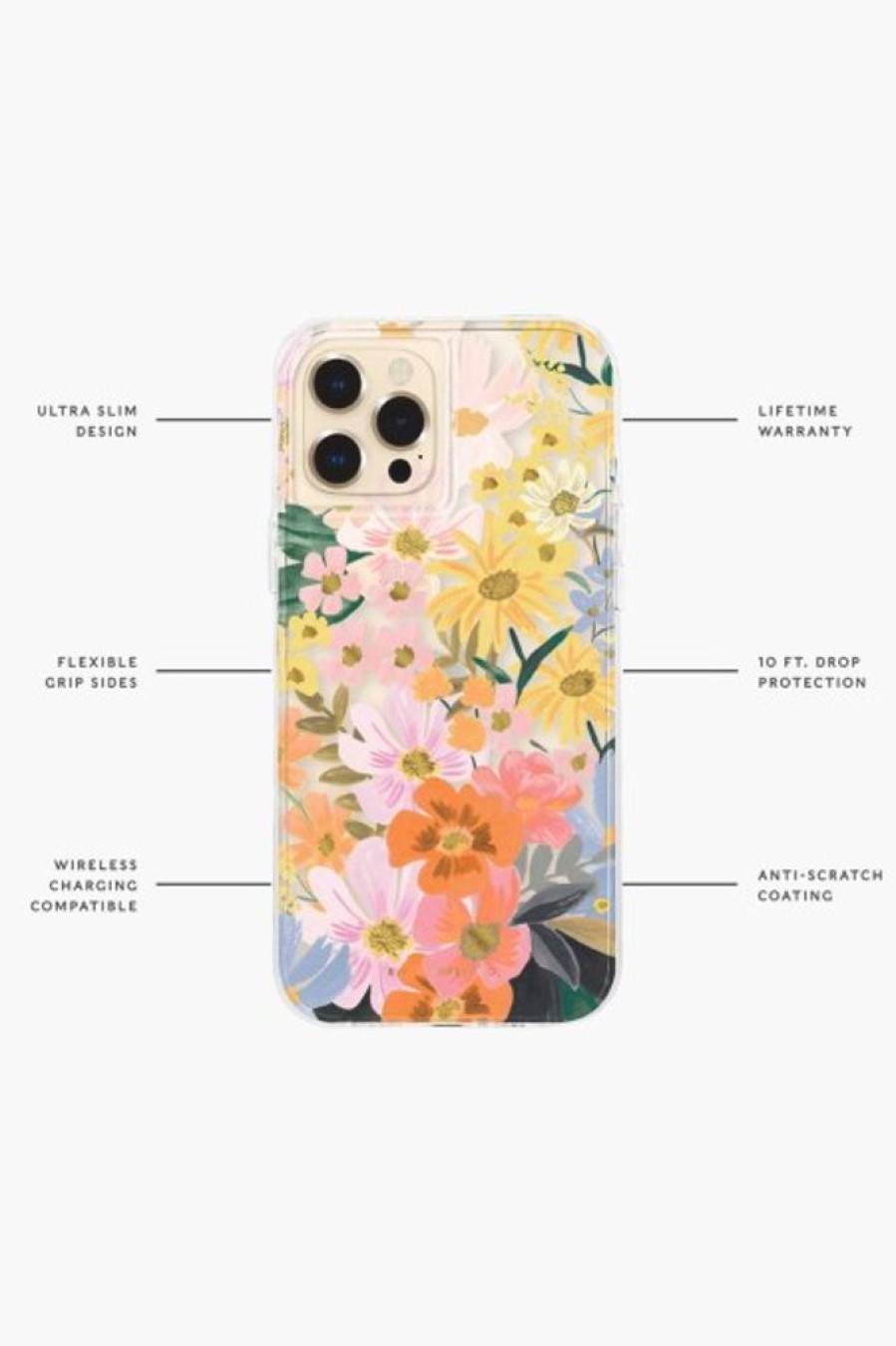 Rifle Paper Co Rifle Paper Co. Clear Marguerite Iphone 13Pro Case | Tech & Travel