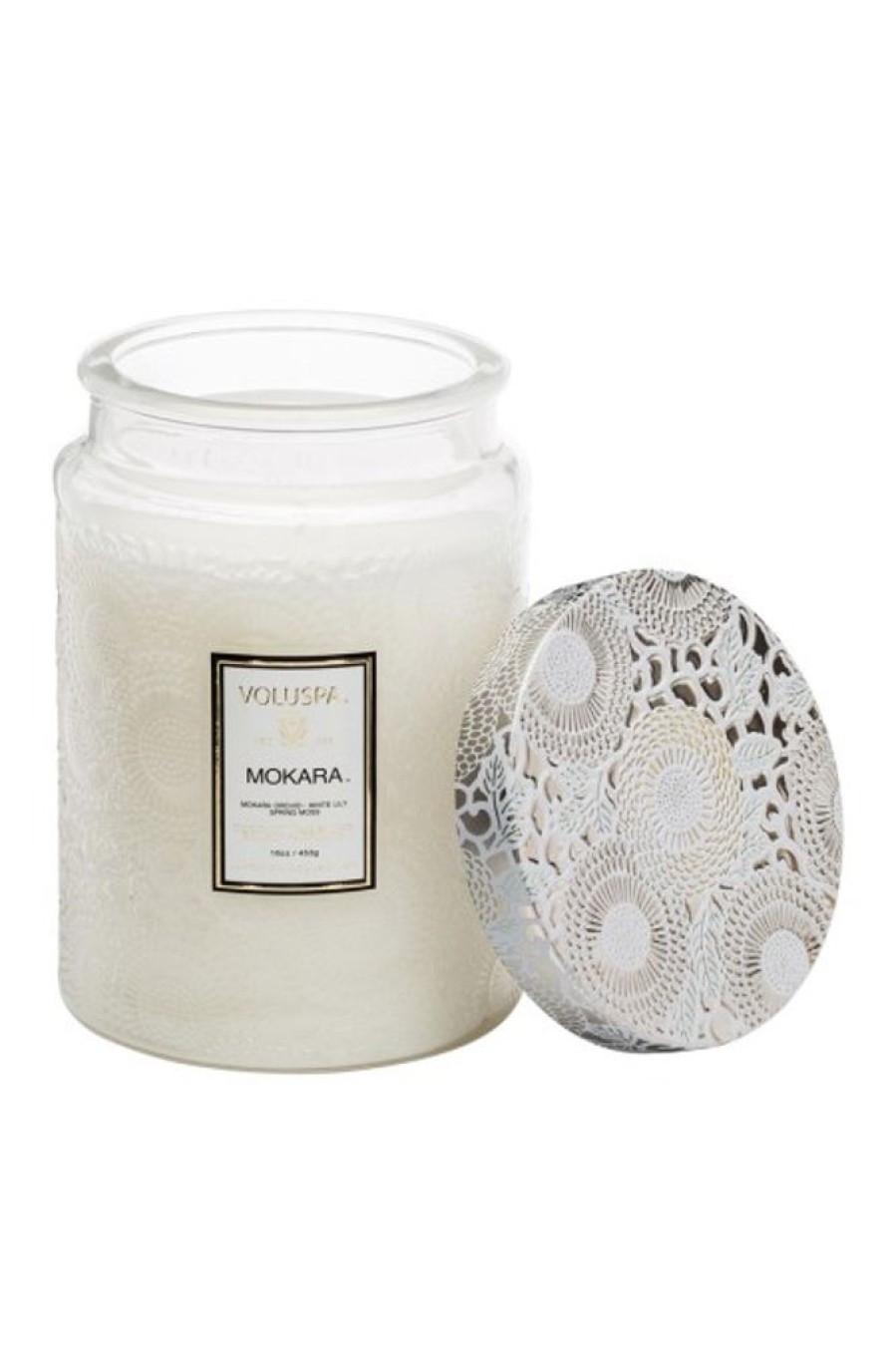 Voluspa Voluspa Large Glass Jar Candle In Mokara | Home Decor