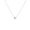 Mimi & Marge Mimi & Marge Small Heart Puff 15 Pendant In Silver | Accessories