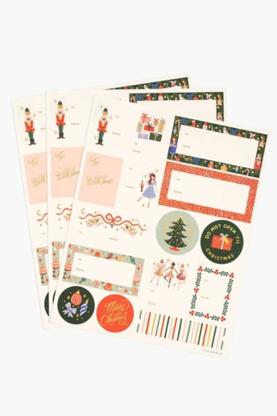 Rifle Paper Co Rifle Paper Co. Pack Of 3 Nutcracker Stickers & Labels | Office