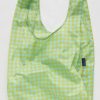 Baggu Baggu Standard Bag In Mint Pixel Gingham | Tech & Travel