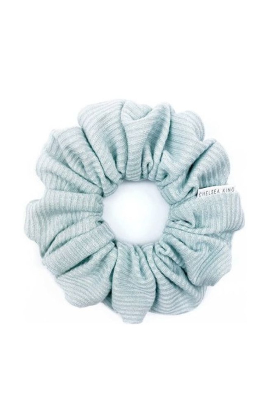 Chelsea King Chelsea King French Ribbed Scrunchie In Mint Blue | Beauty