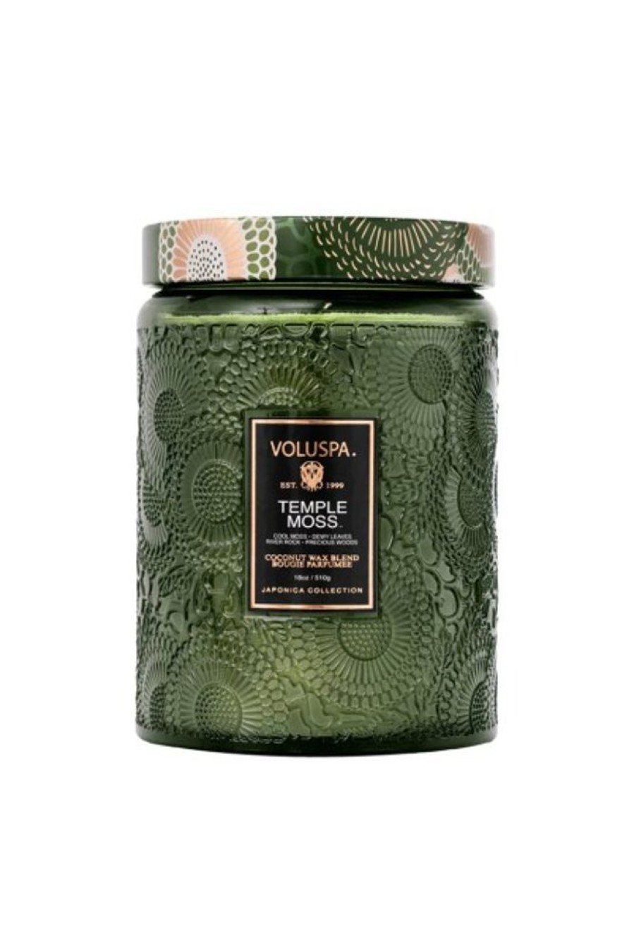 Voluspa Voluspa Large Glass Jar Candle In Temple Moss | Home Decor