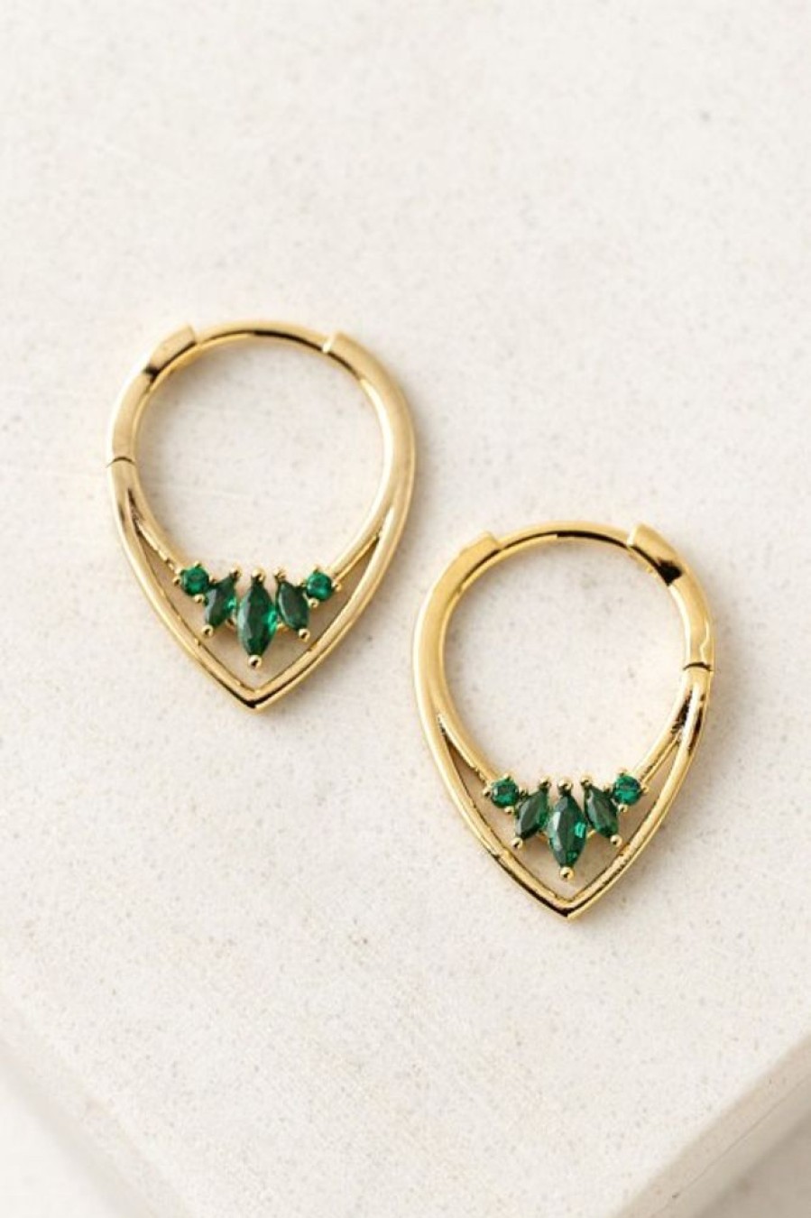 Lover's Tempo Lover'S Tempo Aria Hoop In Emerald(Out Of Stock) | Accessories