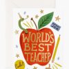 Rifle Paper Co Rifle Paper Co. World'S Best Teacher Card | Office