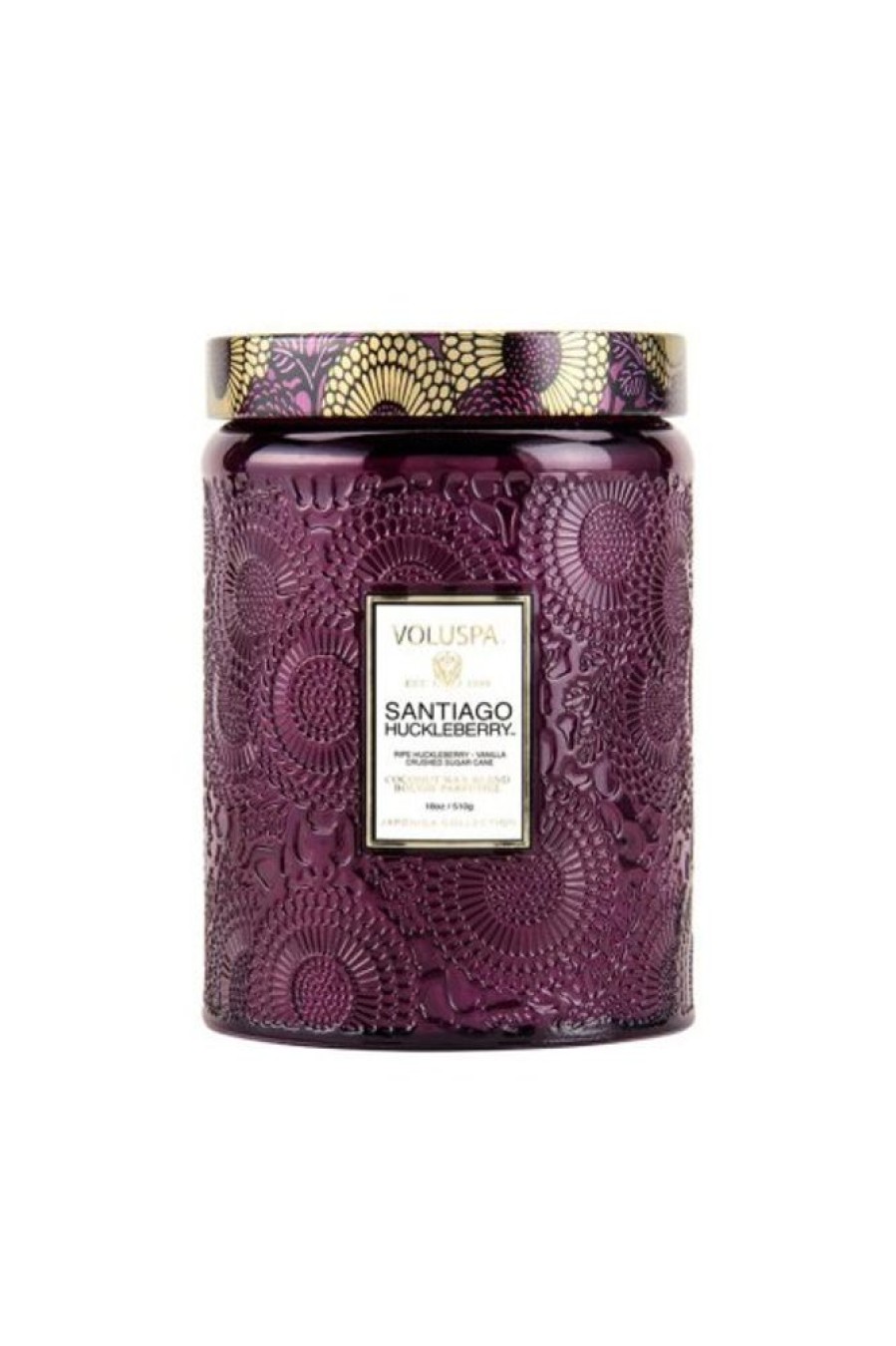 Voluspa Voluspa Large Glass Jar Candle In Santiago Huckleberry | Home Decor