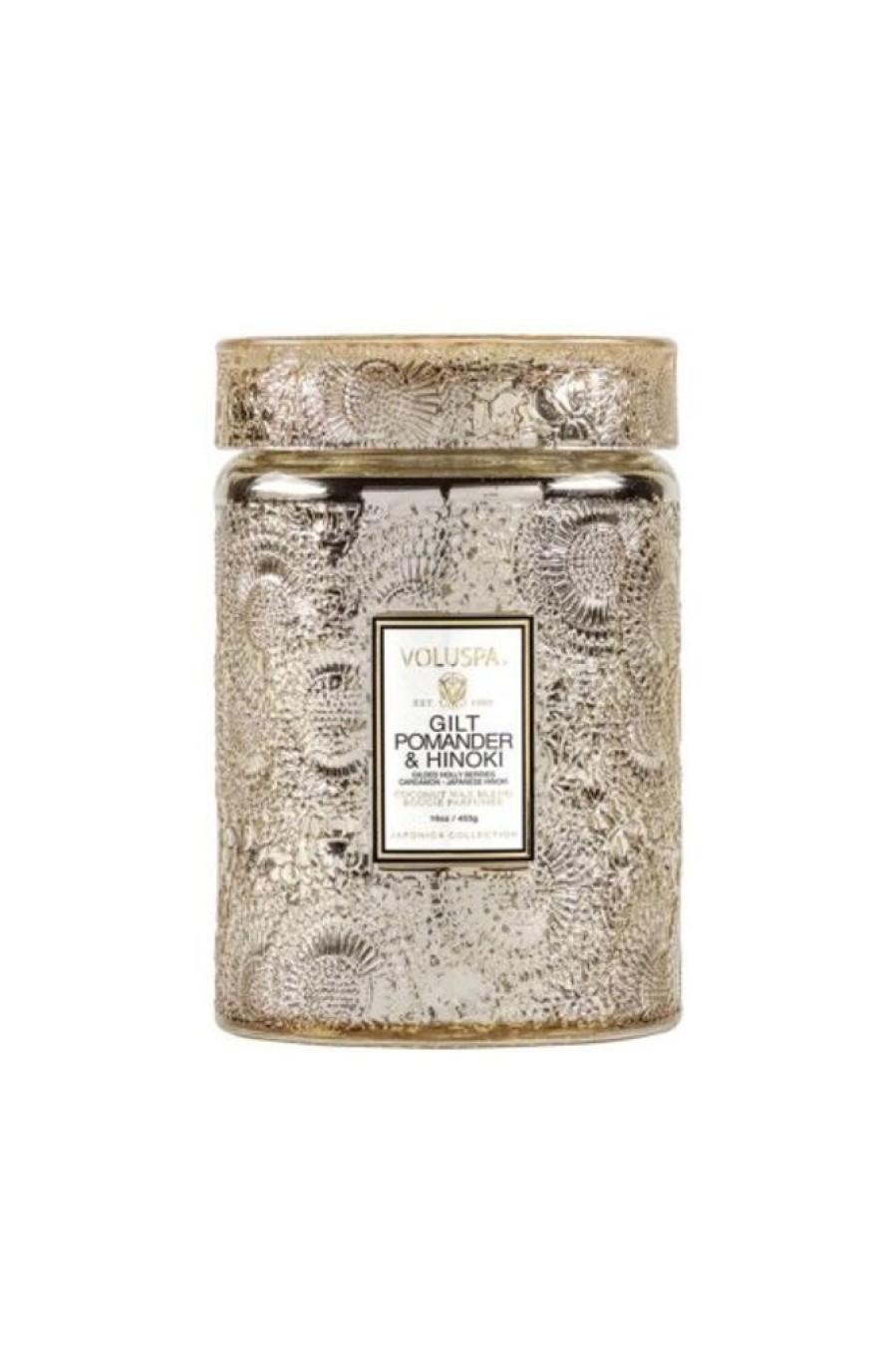 Voluspa Voluspa Holiday Glass Jar Candle In Gilt Pomander & Hinoki | Home Decor