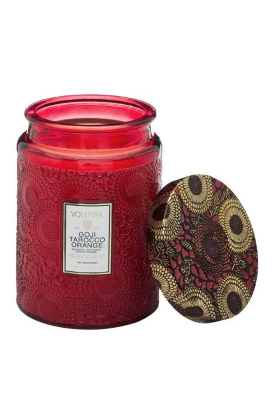 Voluspa Voluspa Large Glass Jar Candle In Goji & Tarocco Orange | Home Decor