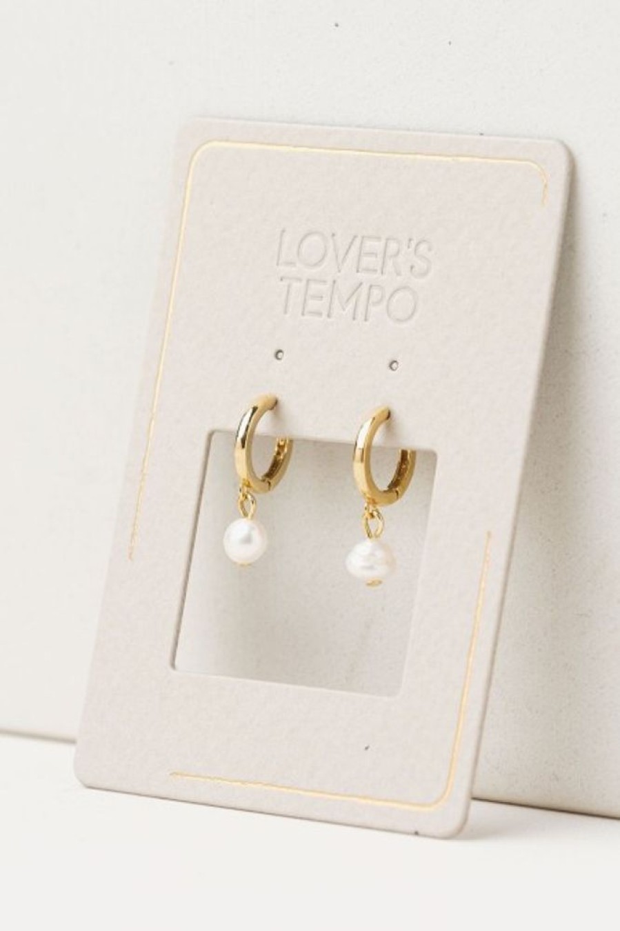 Lover's Tempo Lover'S Tempo Amari Pearl Hoops In Gold | Accessories