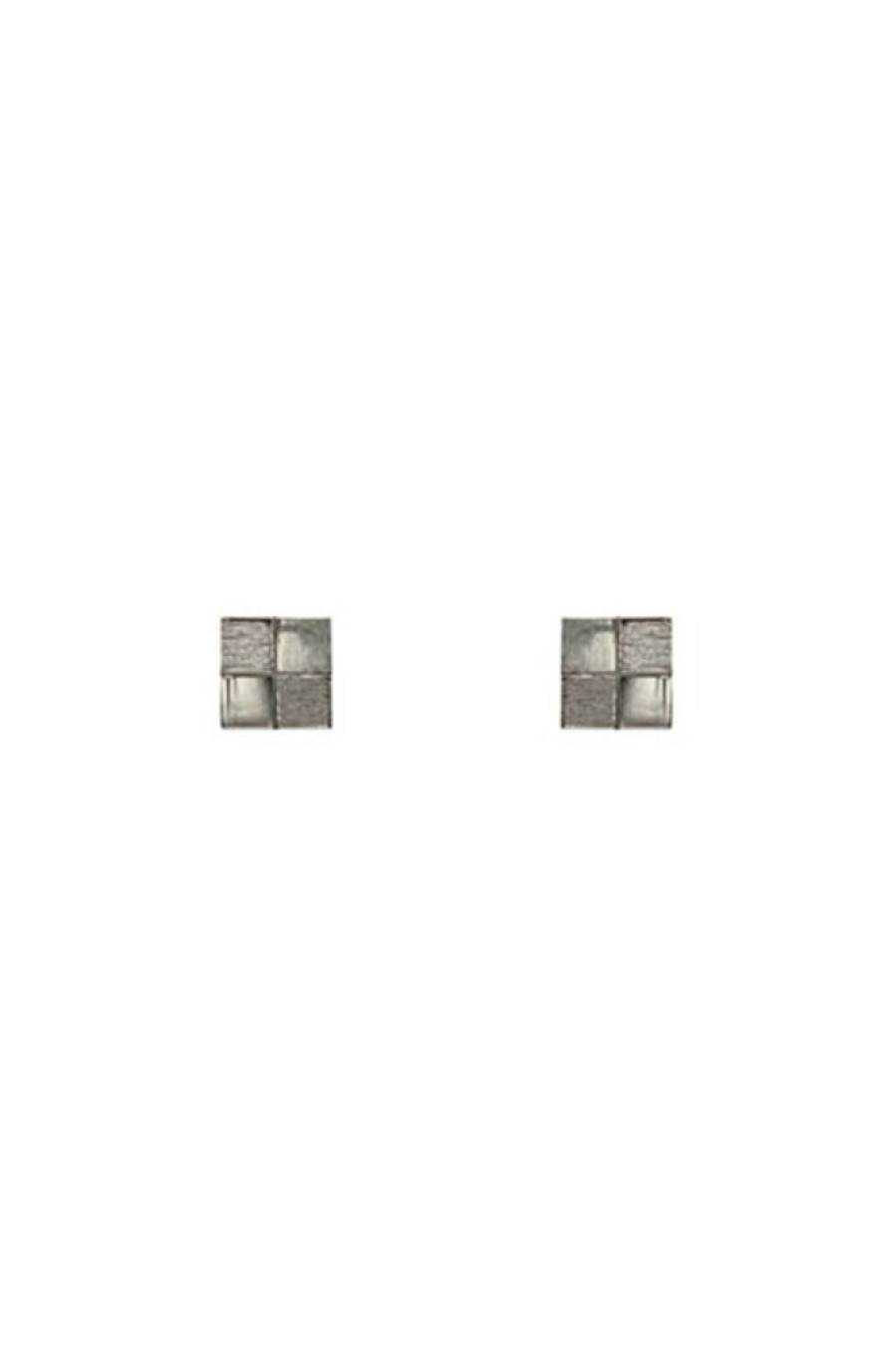 Mimi & Marge Mimi & Marge Checkerboard Stud In Silver | Accessories