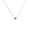 Mimi & Marge Mimi & Marge Small Heart Puff 15 Pendant In Matte Rose Gold | Accessories