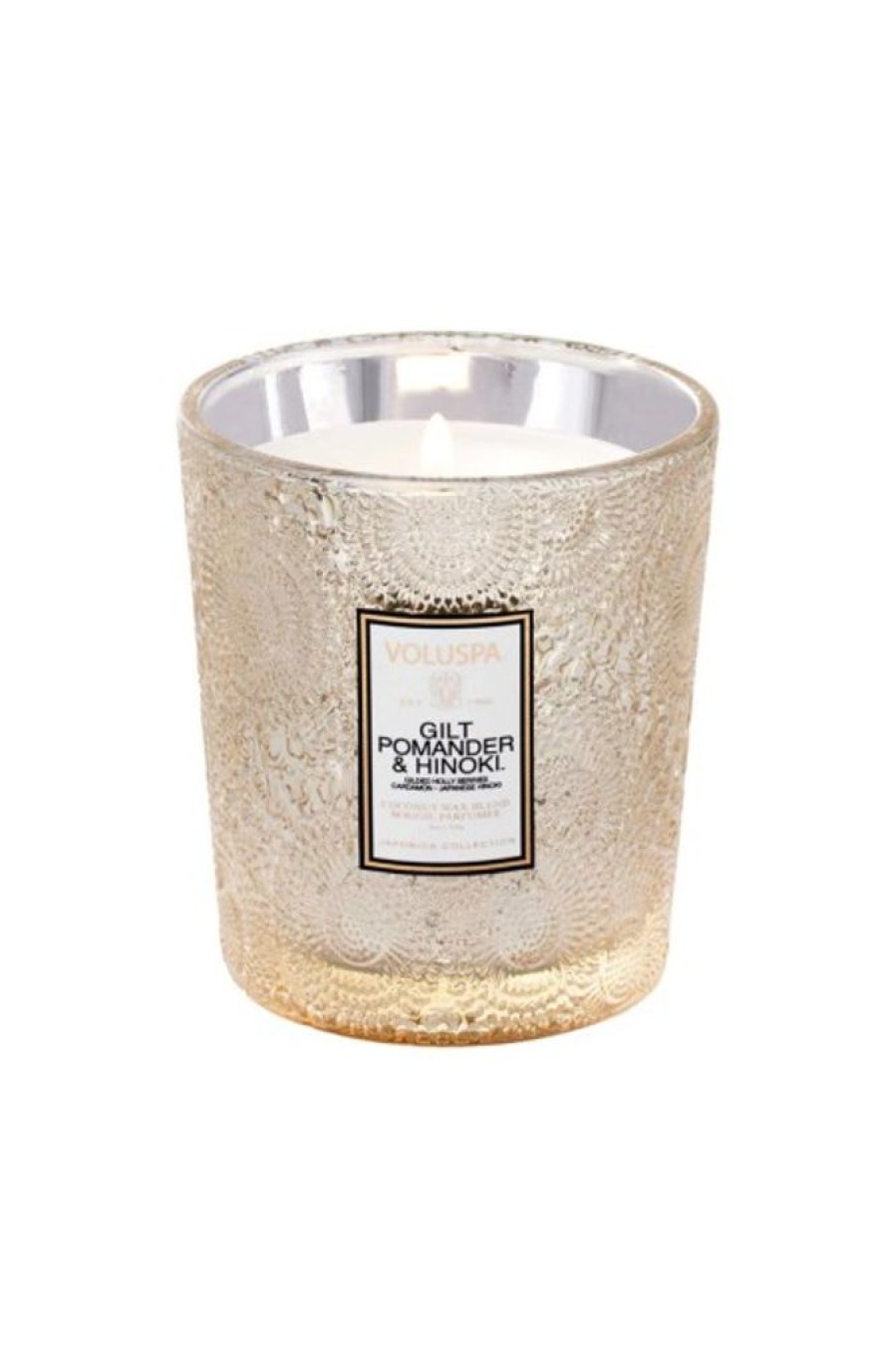 Voluspa Voluspa Classic Candle In Gilt Hinoki + Pomander | Home Decor