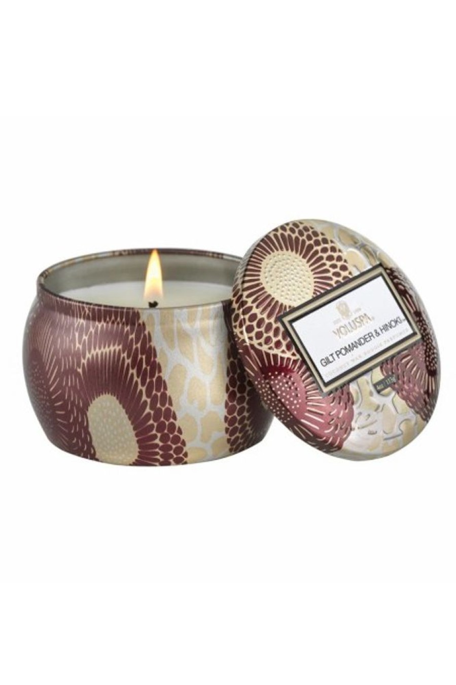 Voluspa Voluspa Petite Candle In Gilt Pomander & Hinoki | Home Decor