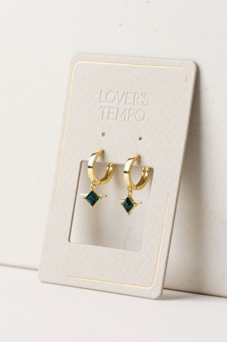 Lover's Tempo Lover'S Tempo Asta Drop Hoops In Emerald | Accessories