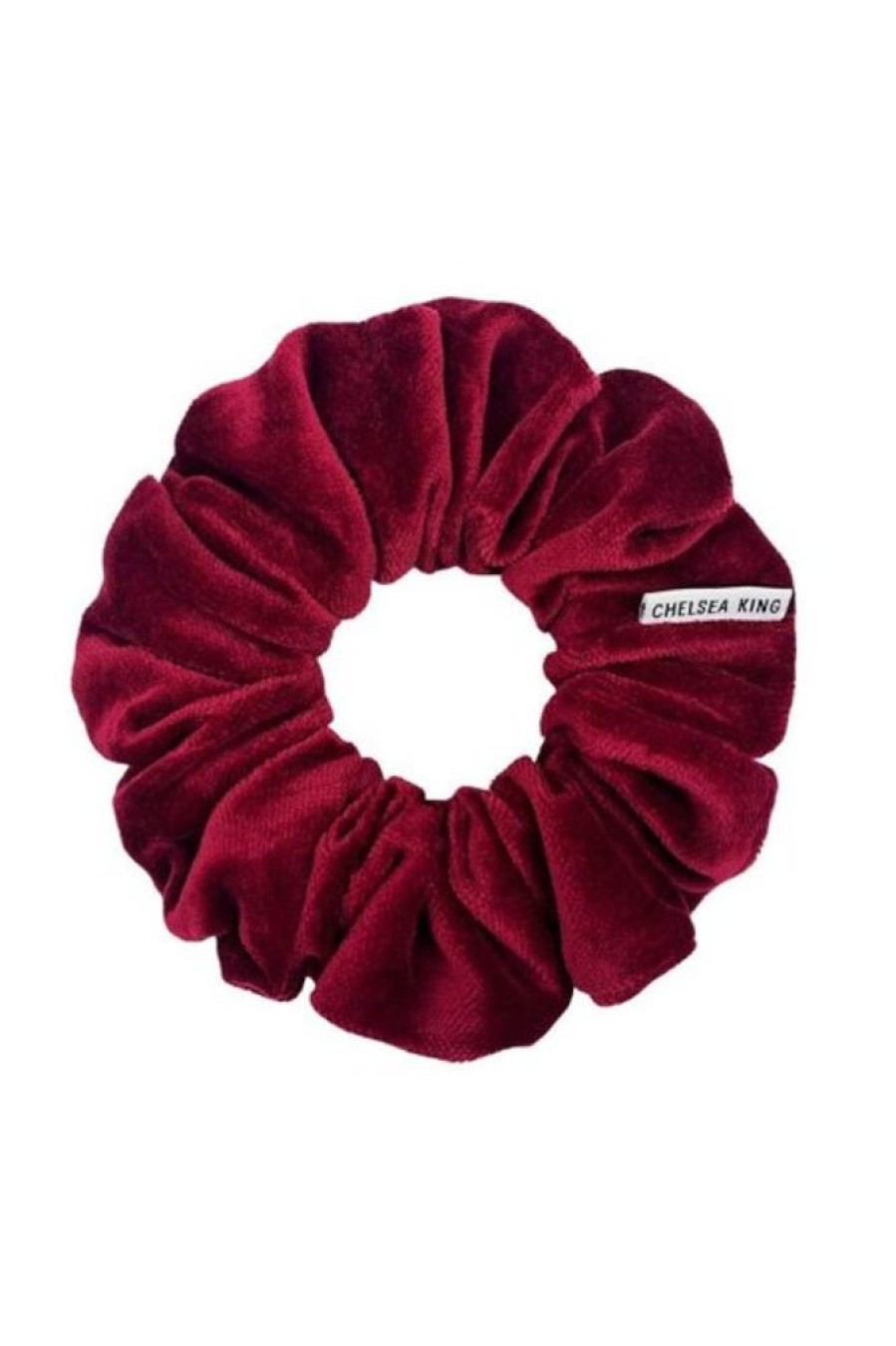 Chelsea King Chelsea King Natural Velvet Scrunchie In Wine | Beauty